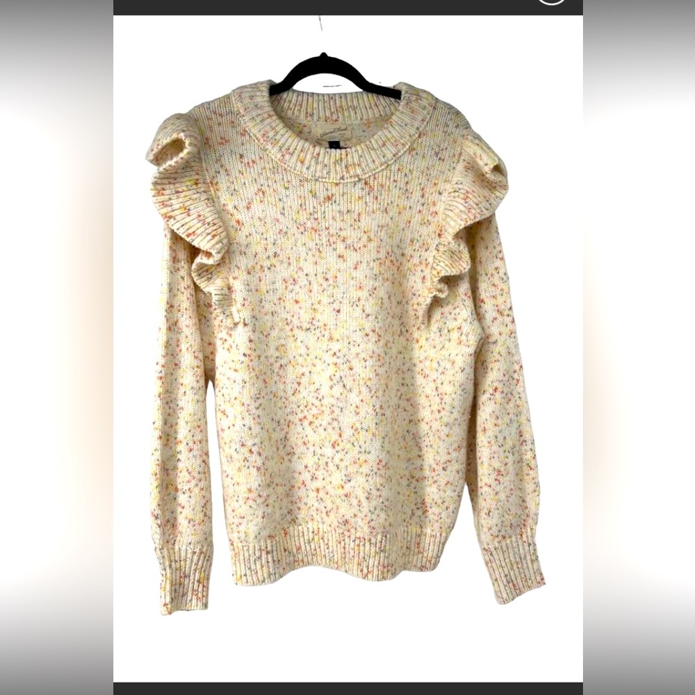 Universal Thread Speckled Sweater w/ Ruffle Details